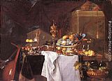 Jan Davidsz De Heem Canvas Paintings - A Table of Desserts